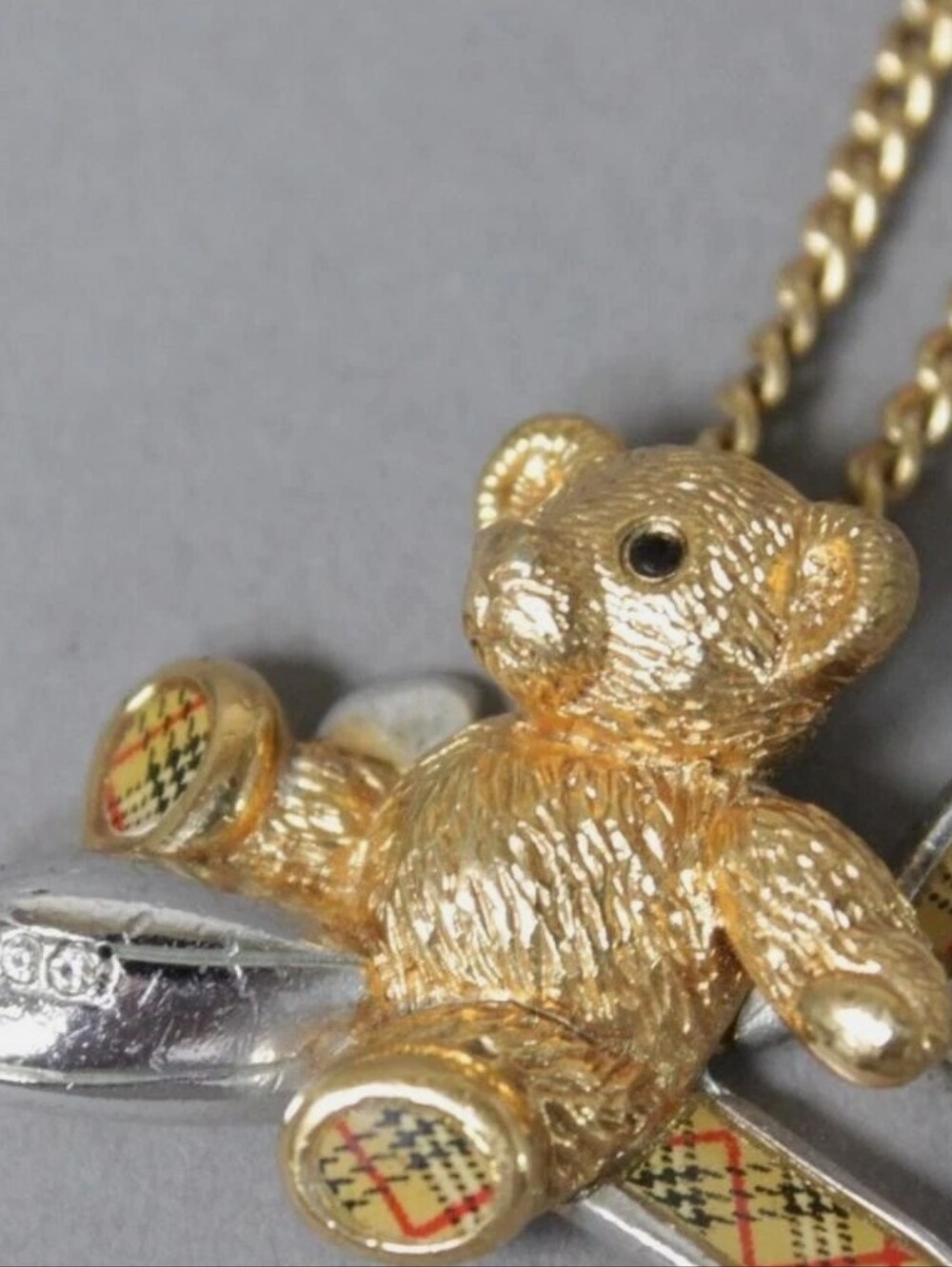 BURBERRYS Bear Plane Necklace 50th anniversary / Euc - Picture 3 of 7